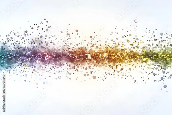 Fototapeta Colorful light particles flow, abstract background