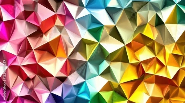 Obraz Abstract Colorful Triangular Geometric Pattern Design