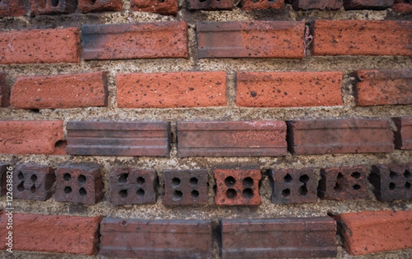 Obraz old red brick wall texture background