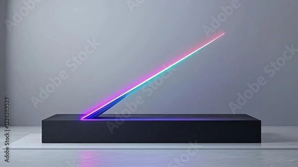 Fototapeta Neon Light Beam Abstract
