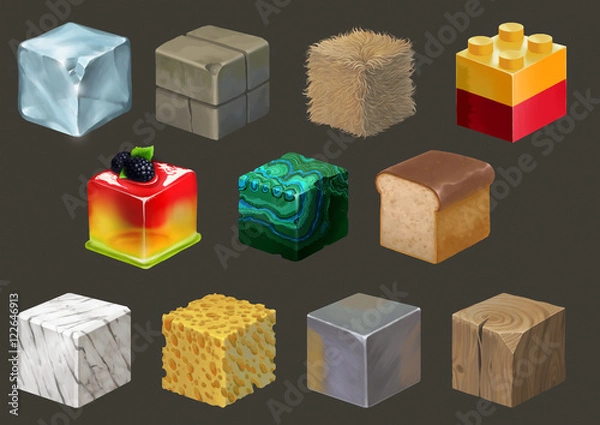 Obraz текстурированные кубики