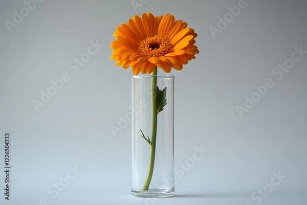 Fototapeta Serene Beauty: A Simple and Elegant Single-Stem Floral Arrangement Bringing Peace and Harmony to Any Space