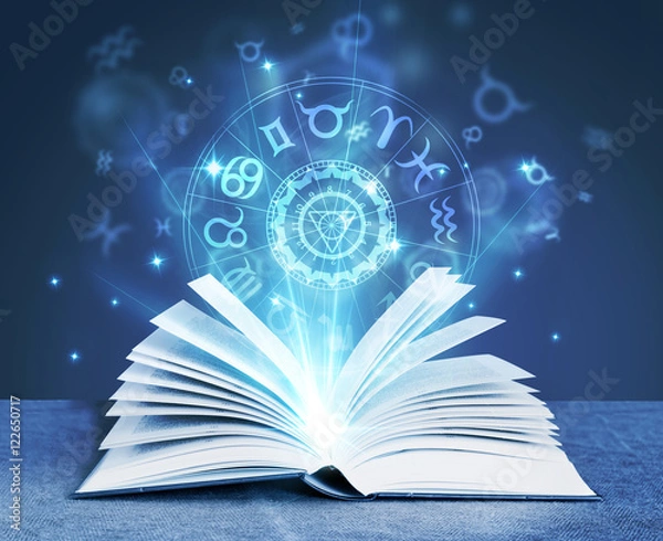 Obraz magiczna książka astrologii