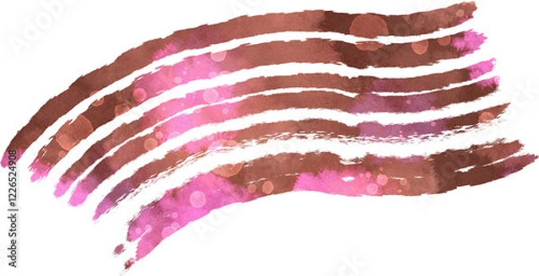 Fototapeta 和風の背景素材　波打つ筆の流れ