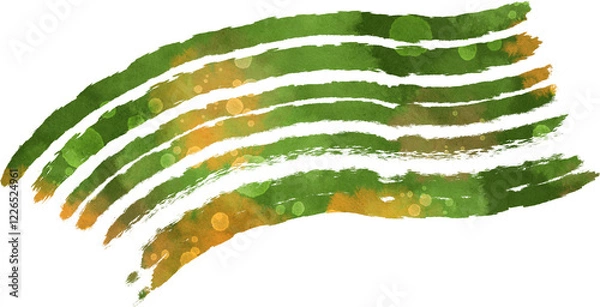 Fototapeta 和風の背景素材　波打つ筆の流れ