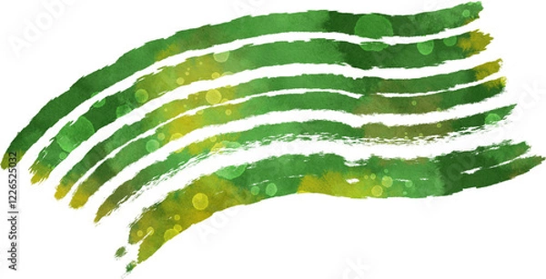 Fototapeta 和風の背景素材　波打つ筆の流れ