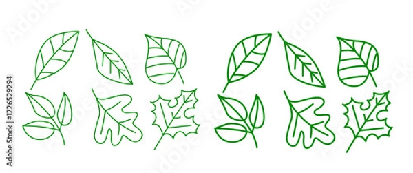 Obraz leaf vector stroke style