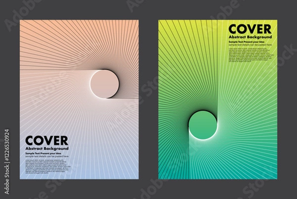 Fototapeta Abstract geometric vector background, a modern dynamic design featuring a radial lines pattern with a gradient colors. For covers, posters, digital artwork, fully scalable for various creative project