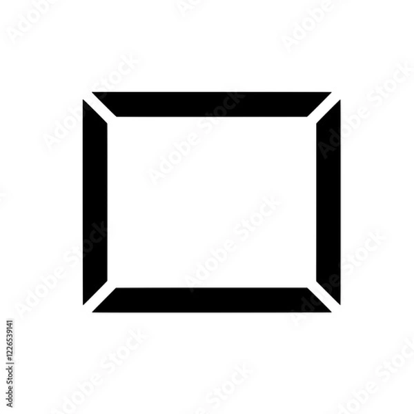 Fototapeta Simple Black Frame: A minimalist black frame, a versatile element for any design project. Ideal for adding a touch of sophistication and elegance to websites, presentations, social media posts.