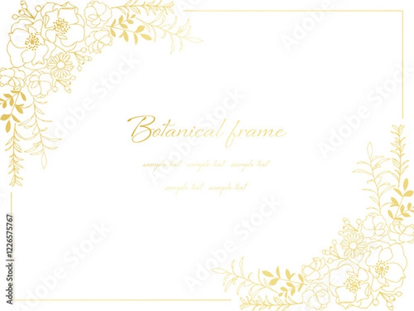 Obraz エレガントな花の装飾フレームイラスト