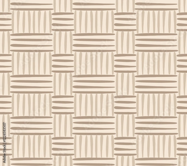Fototapeta Rattan seamless pattern. Texture of the weave. Vector illustration.