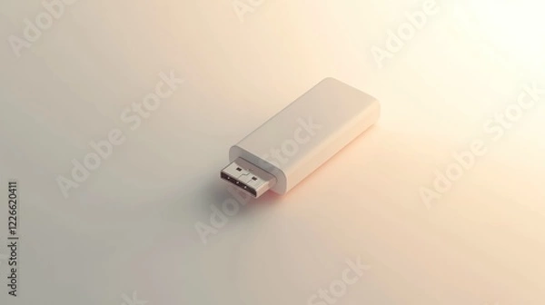Obraz White HDMI adapter on white background
