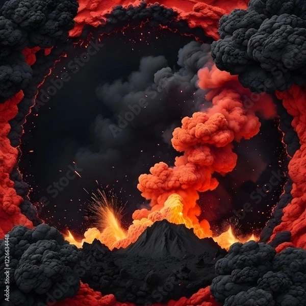 Obraz burning fire in the sky