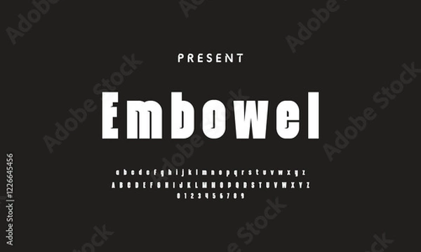 Fototapeta Future font creative modern alphabet fonts. Typography bold regular. vector illustrator