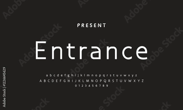 Fototapeta Future font creative modern alphabet fonts. Typography bold regular. vector illustrator
