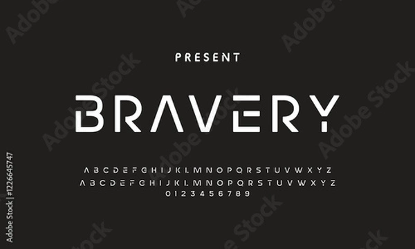 Obraz Future font creative modern alphabet fonts. Typography bold regular. vector illustrator