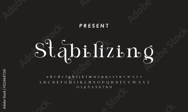 Fototapeta Future font creative modern alphabet fonts. Typography bold regular. vector illustrator