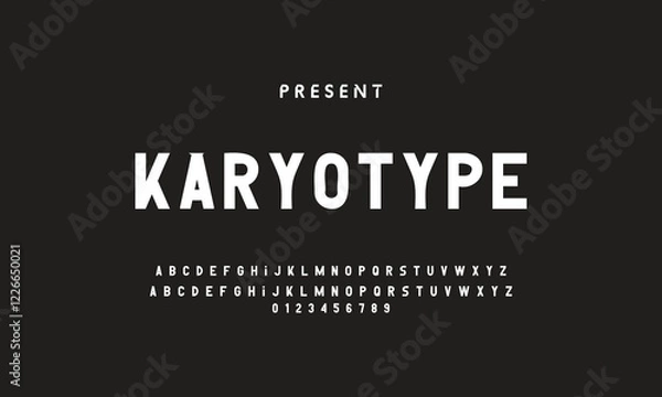Fototapeta Luxury modern clean font, abstract geometric letter set typeface