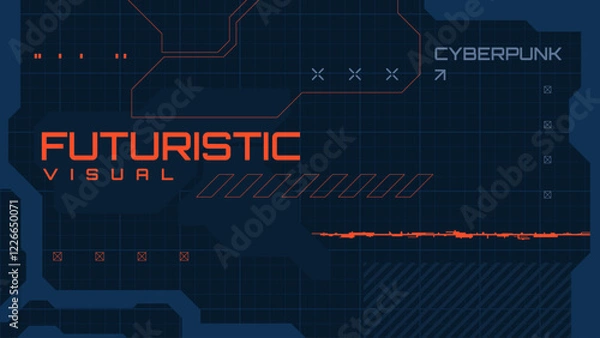 Obraz abstract background with  futuristic and cyberpunk style design
