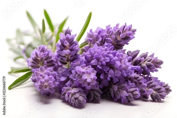 Fototapeta Lavender cluster isolated on a clear background cutout