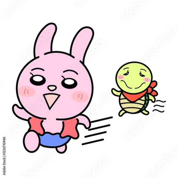 Obraz うさぎとかめ