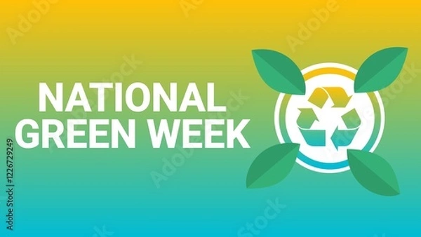 Obraz National Green Week web banner design illustration 