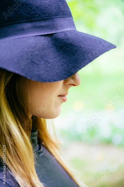 Obraz Woman with a hat