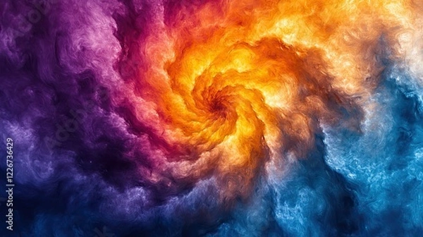 Fototapeta Abstract tie dye multicolor fabric for backgrounds, groovy wedding cards, sale flyers, 60s 70s posters, and DIY backdrops.