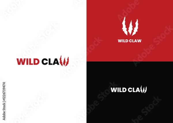 Obraz Letter W claw mark logo design concept 