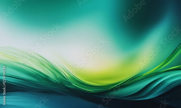 Fototapeta Black dark blue green emerald petrol teal lime yellow white abstract background. Color gradient ombre blend.