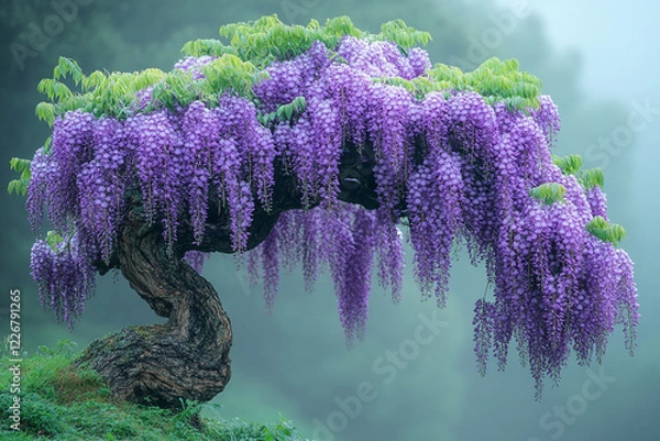Obraz Majestic wisteria tree in full vibrant bloom