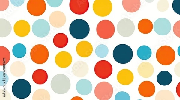 Fototapeta Dots, Dotted, Polkadots Rectangular Seamless Pattern: Dots, dotted, polkadots rectangular seamless pattern isolated on transparent background.
