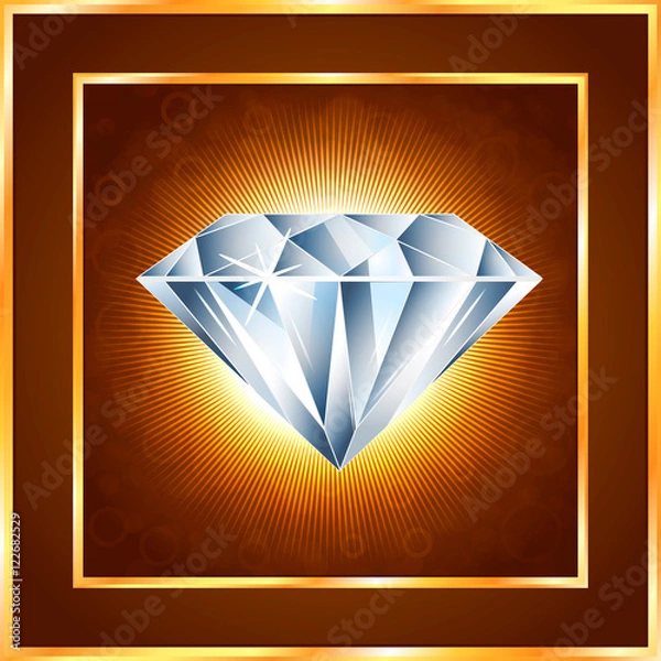Obraz Diamond realistic vector illustration