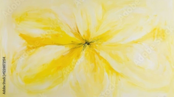 Fototapeta Vibrant Yellow Burst of Color with Soft Edges in Dynamic Artistic Style