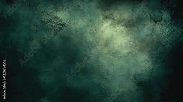 Obraz Abstract Dark Green Texture with Cloudy Patterns and Depth Effects