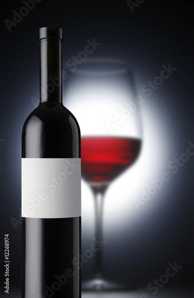 Obraz Rotweinglas im Gegenlicht