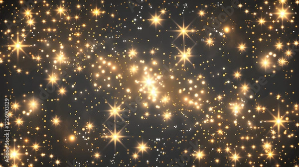 Obraz A vibrant cosmic scene filled with twinkling stars against a dark background.