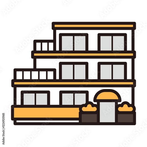 Obraz シンプルなマンションのアイコン