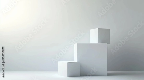 Fototapeta Minimalist White Stage The Perfect Product for Displaying Your Work