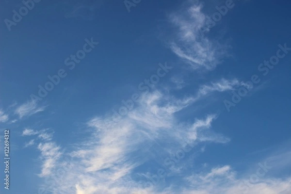 Fototapeta 秋空/秋の青空と白い雲