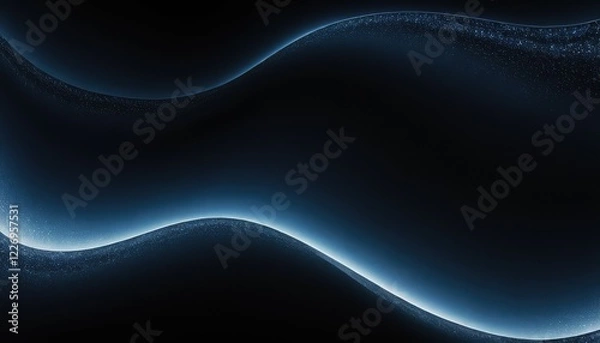 Obraz Blue Luminescence Abstract Dot Particle Design on Dark Background
10