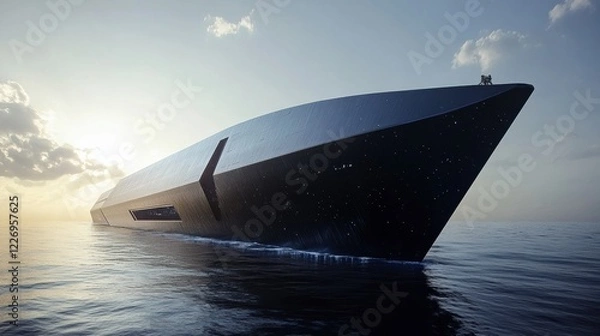 Fototapeta A massive interstellar ark carrying humanity to a distant star system