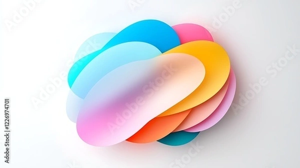 Fototapeta Abstract Colorful Geometric Shapes Background
