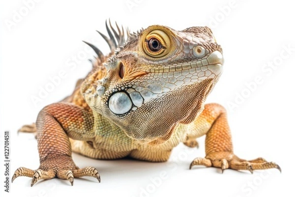 Fototapeta Close-up of a vibrant iguana