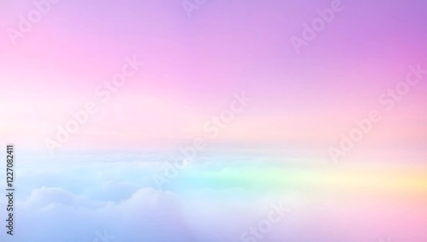 Fototapeta Soft clouds dissolve into a dreamy pastel-hued escape.
