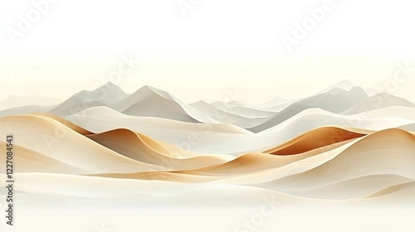 Fototapeta A minimalist abstract composition inspired by warm desert tones--think terracotta, dusty pink, and golden sand