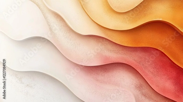 Fototapeta A minimalist abstract composition inspired by warm desert tones--think terracotta, dusty pink, and golden sand