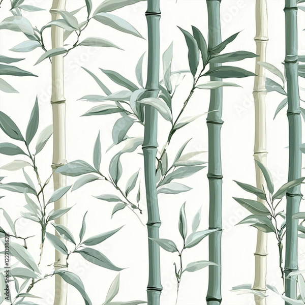 Fototapeta bamboo forest seamless pattern