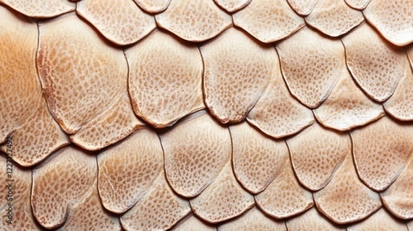Obraz Close-up Beige Fish Scales Texture Background