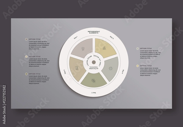 Fototapeta 5 Step Workflow Infographic